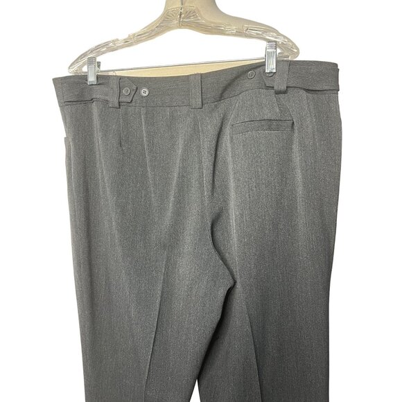 Lane Bryant Women’s dress pants size 20 wide leg zipper charcoal 3 pockets cuffe - Picture 5 of 14